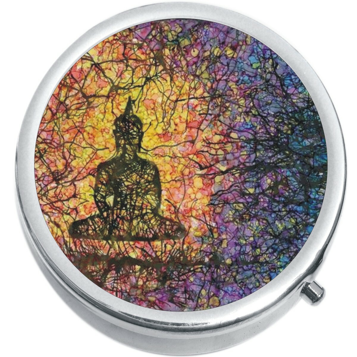 Buddha Meditation Medicine Vitamin Pill Box