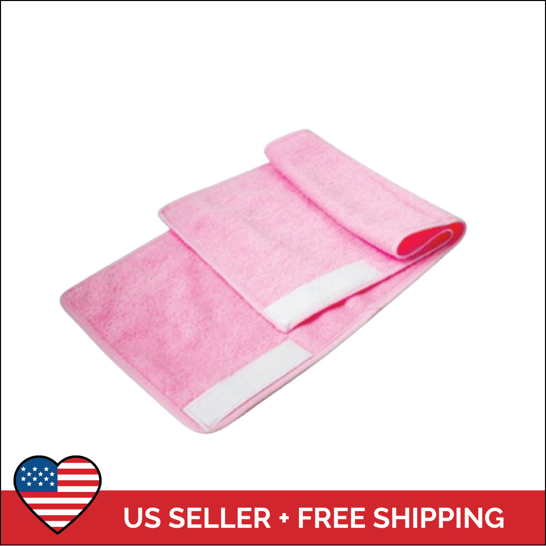 Spa Salon Hair Band (10pcs) Wide Turban Pink Professional Esthetician Terrycloth