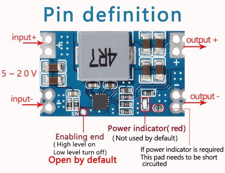 2pcs Mini560 DC-DC Step-Down Stabilized Voltage Module 3.3V, 5V, 9V, 12V