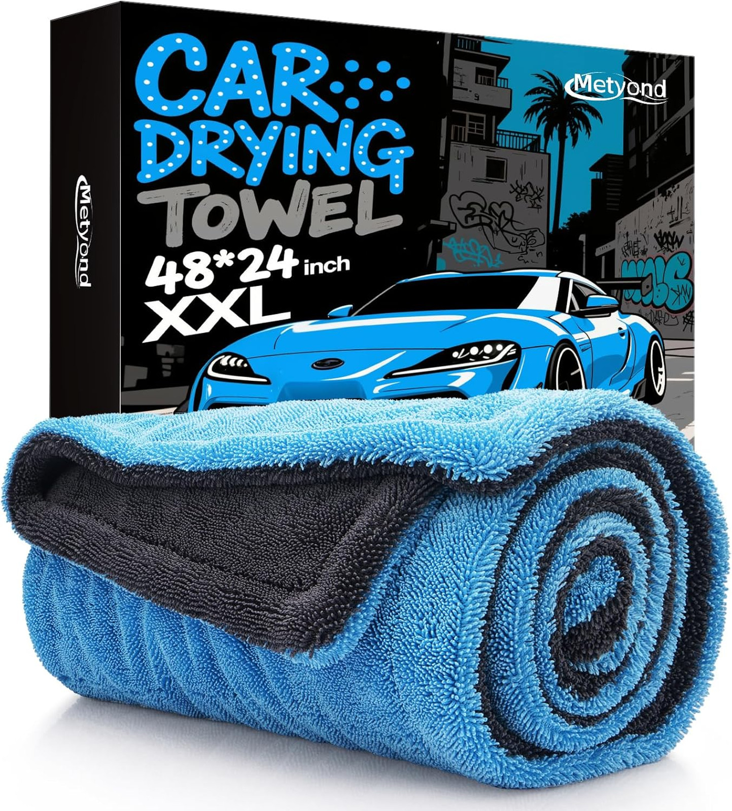 Car Drying Towel Microfiber 48x24 Inch for SUVs Trucks Quick-Dry Scratch-Free
