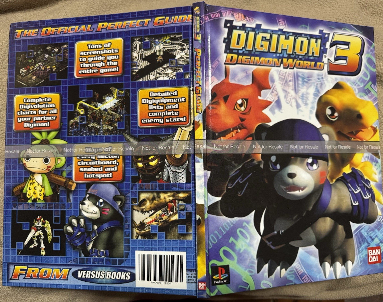 Digimon World 3 Hardcover Perfect Guide Versus Custom Hardcover Strategy Guide