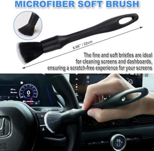 7PCS Car Detailing Brush Set - Ultra Soft Boars Hair - Car Interior Detailing
