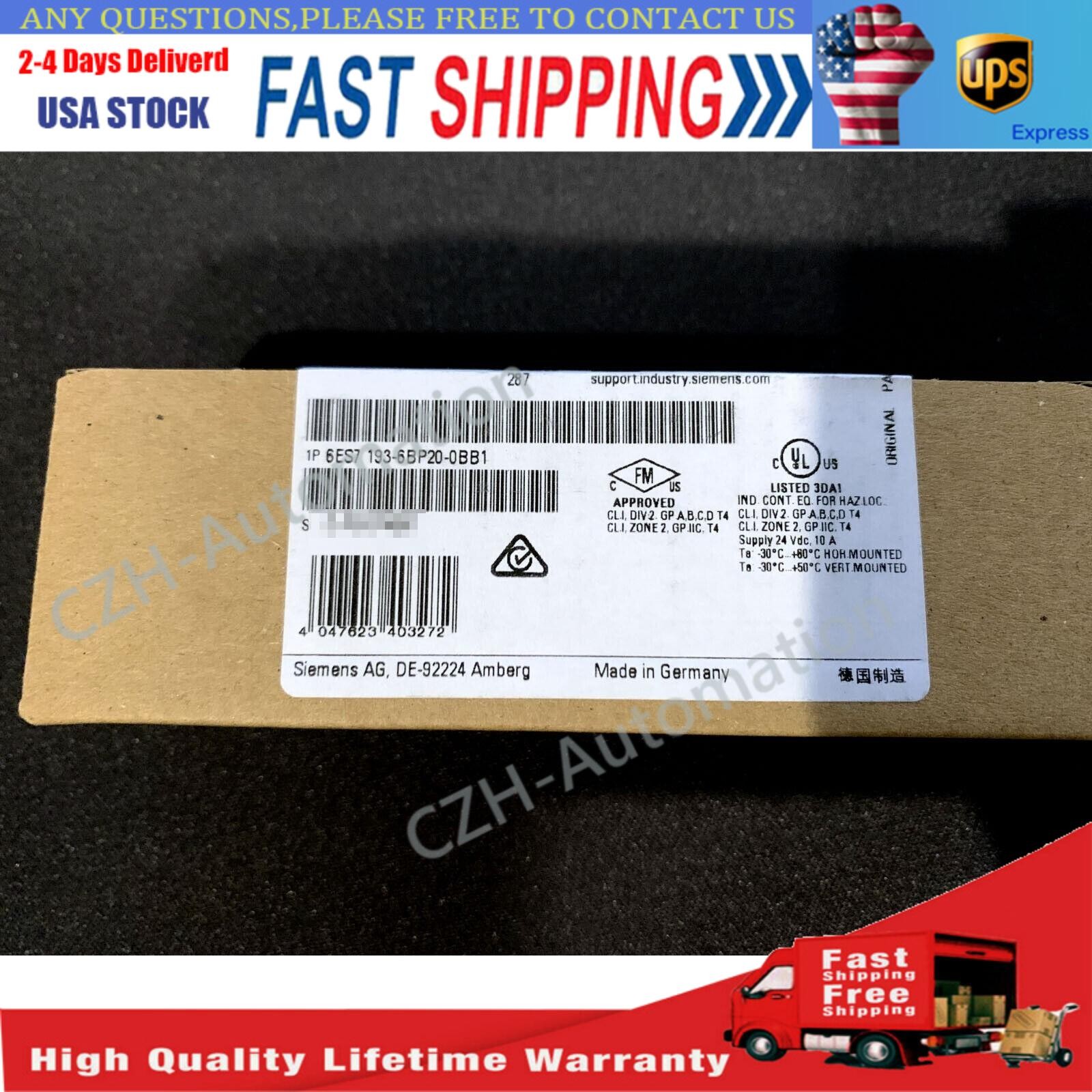 New Siemens 6ES7 193-6BP20-0BB1 6ES7193-6BP20-0BB1 SIMATIC US FREE TAX