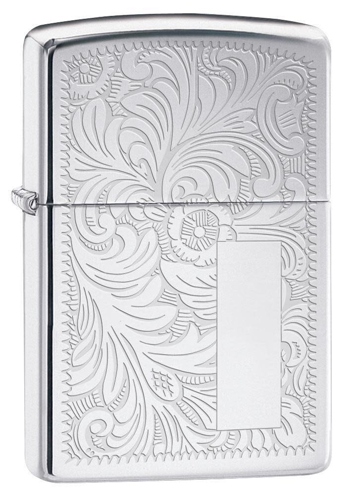 Zippo 352, Venetian Design, 2-Sided Design, High Polish Chrome Lighter