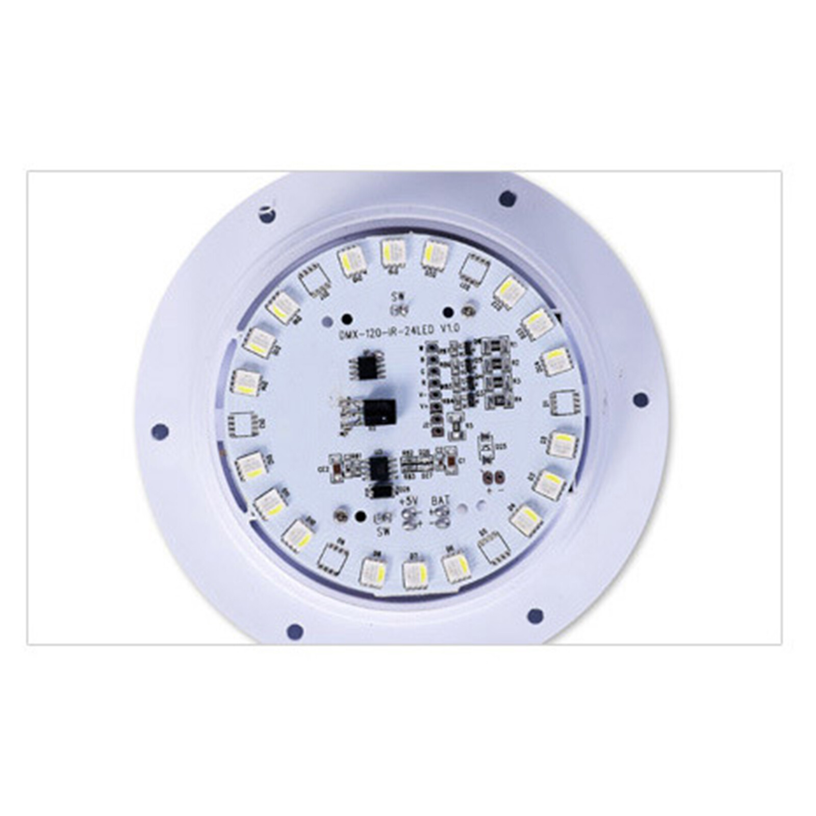 15.75*15.75*15.75" White Rubber 16 Light Colors Rechargeable Square LED Light