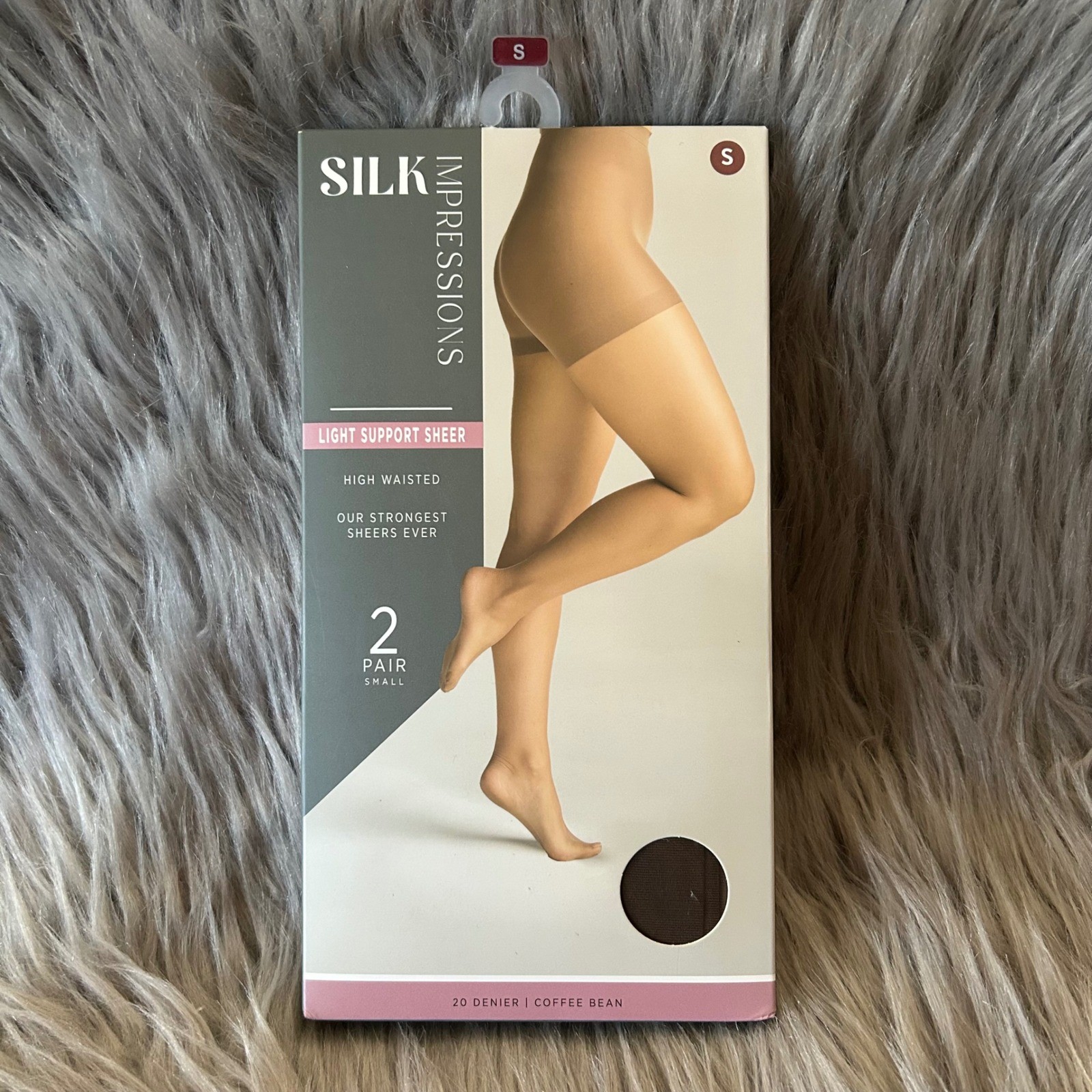Silk Impressions Light Support Sheer Tights Womens Small Coffee Bean High Waist