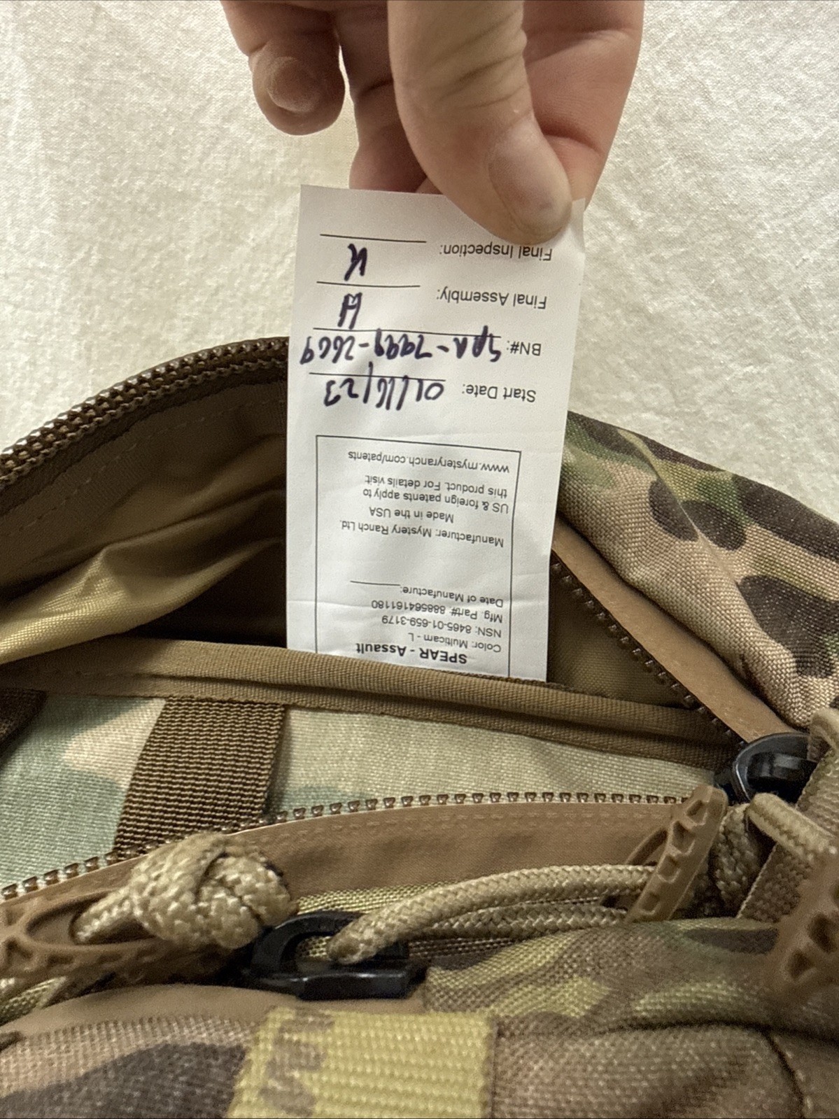 NEW Mystery Ranch SPEAR Assault Contract Version Multicam Blackjack 50 w/ BVS