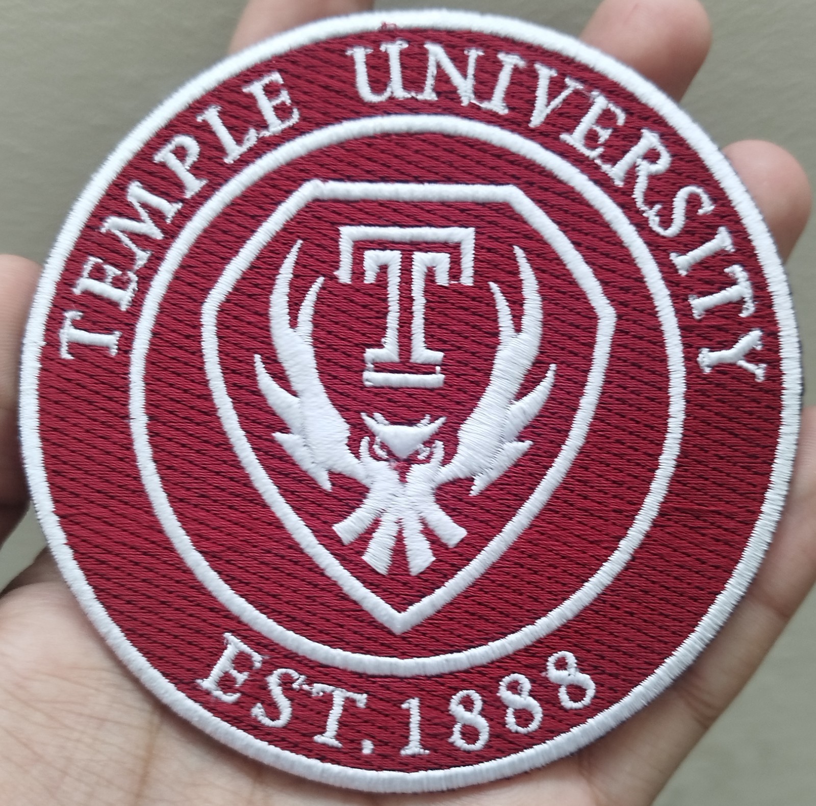 Temple University & Temple Owls NCAA Team Logo Iron On Patch - Sew Patch