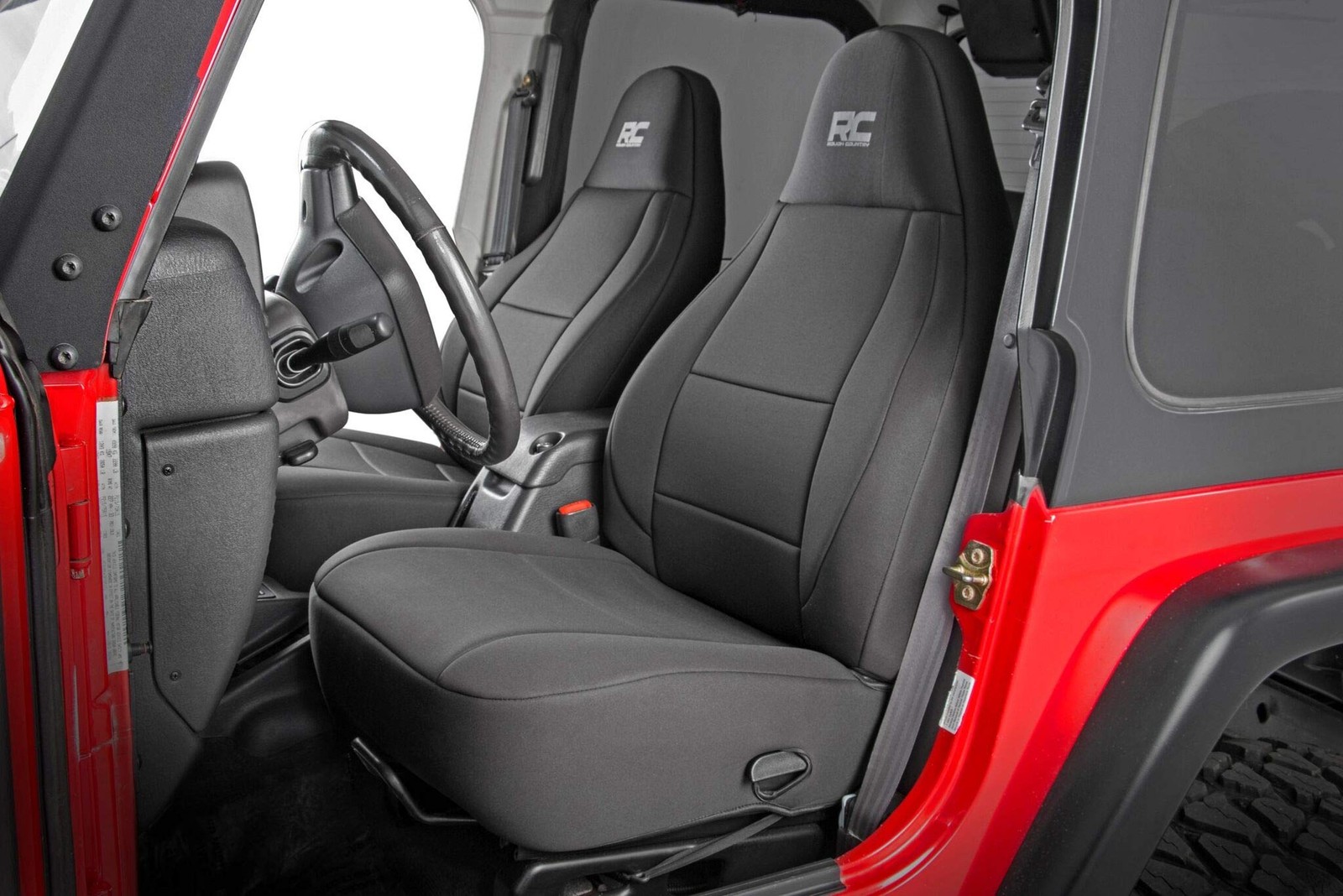 Rough Country Neoprene Seat Covers for Jeep Wrangler YJ (1987-1990) - Waterpr...
