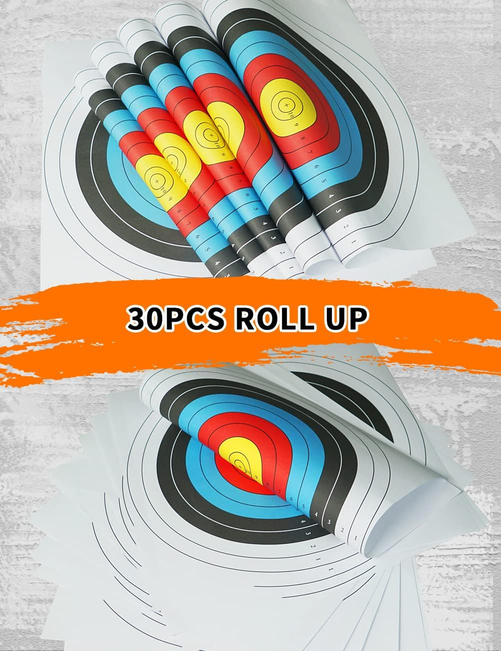 Archery Targets Paper for Backyard 30/50Pcs Standard Archery Target 40Cm 10 Ring