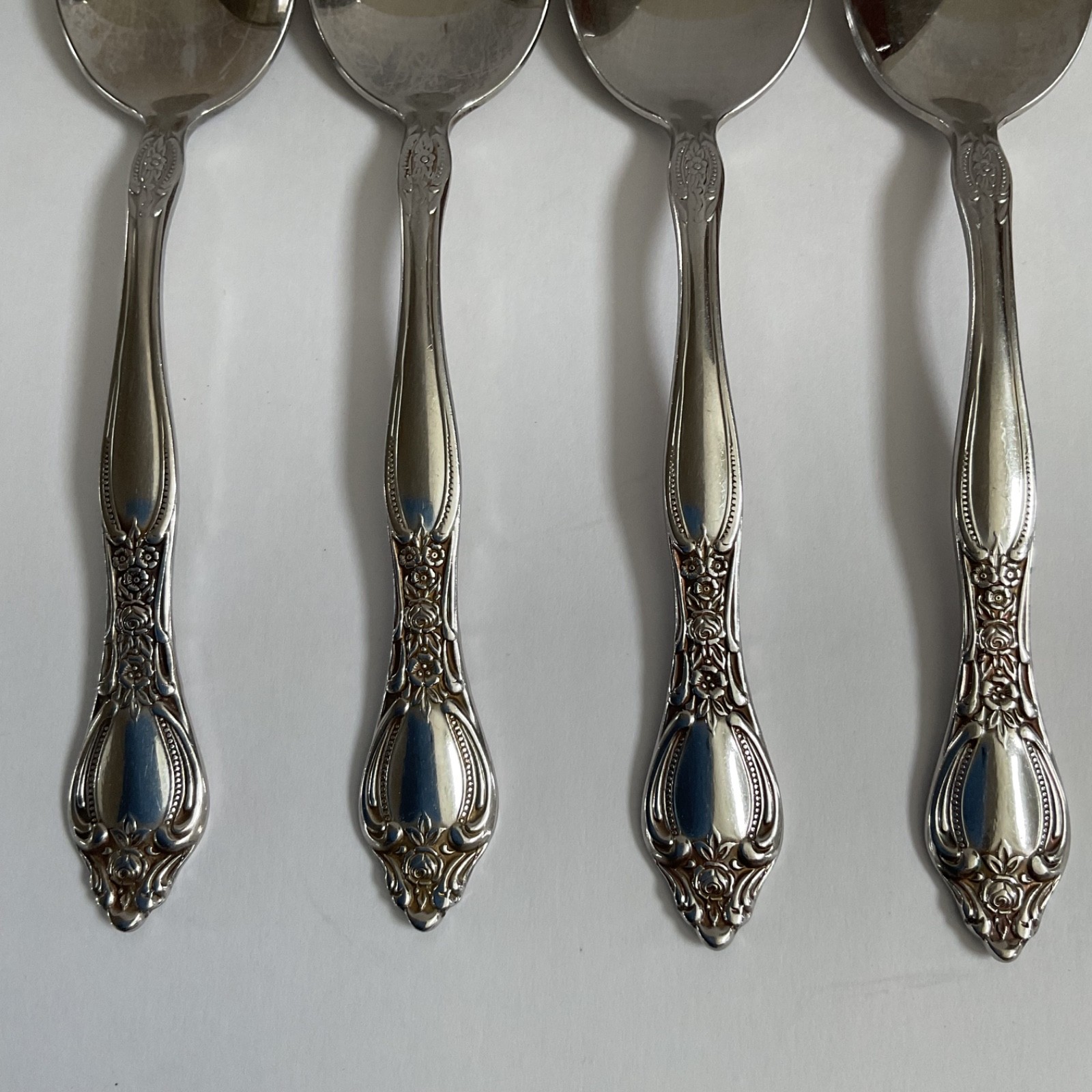 Oneida West Bend AFFECTION Pattern Stainless USA Flatware Teaspoons Set Of 4