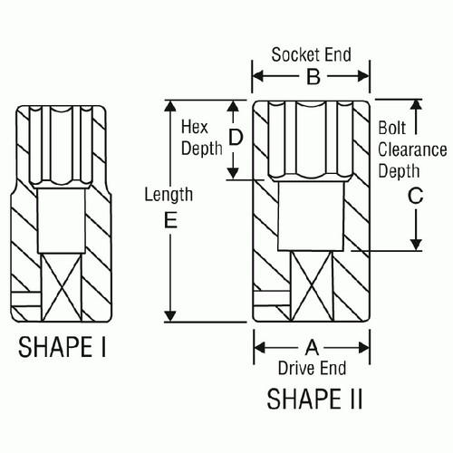 Grey Pneumatic 1019MD 3/8" Drive x 19mm Deep Impact Socket, 6-Point