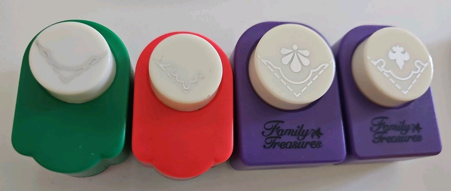 4 Paper Punches Scrapbooking Crafting Punch Hole Corners