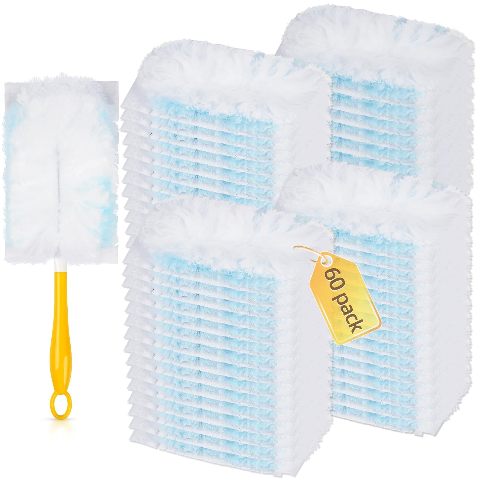 60 Count 180° Duster Refills Compatible with Dusters 180 Handle Dusters, He