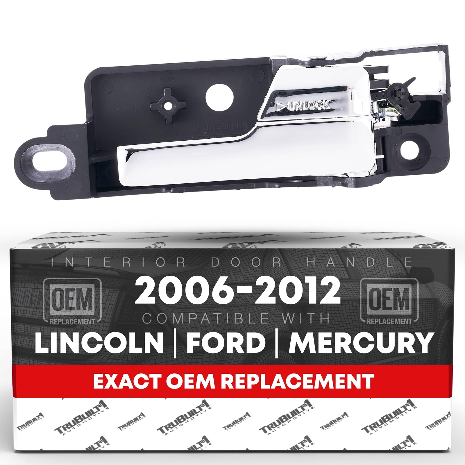 Interior Door Handle, Passenger Side for Ford Fusion (USA Type) - Front Passe...