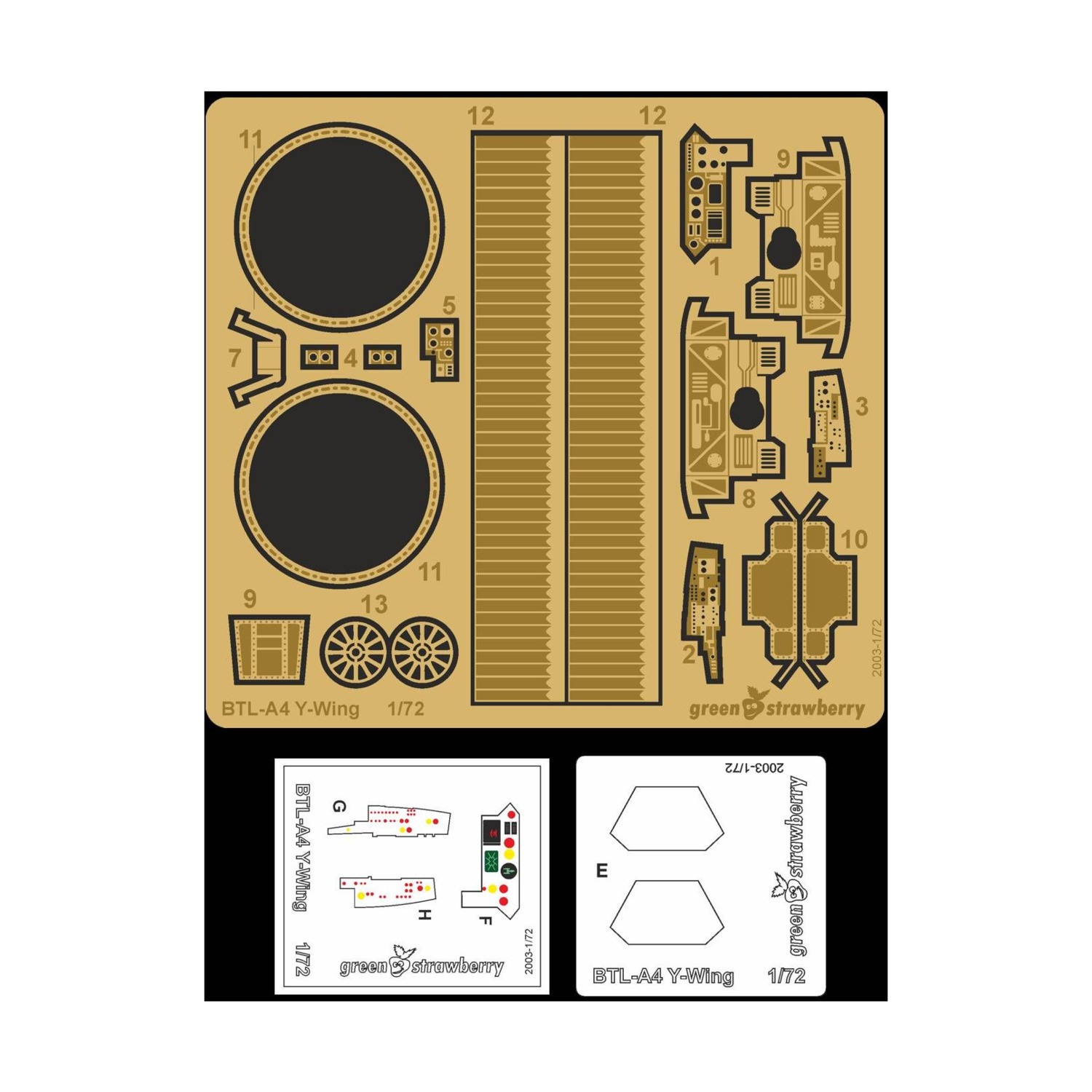 Greenstraw Modelling Ac  BTL A-4 Y-Wing - Junior/Basic Detail Set, Bandai  New