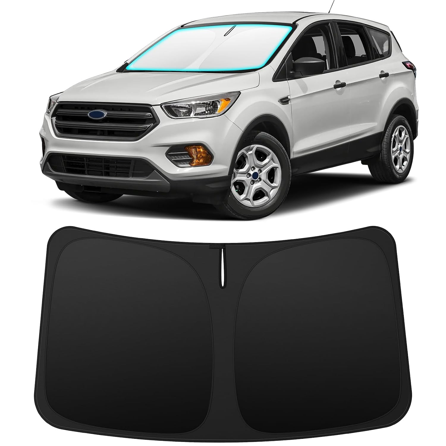 Custom Windshield Sun Shade for 2013-2019 Ford Escape Foldable Car Sun Shade