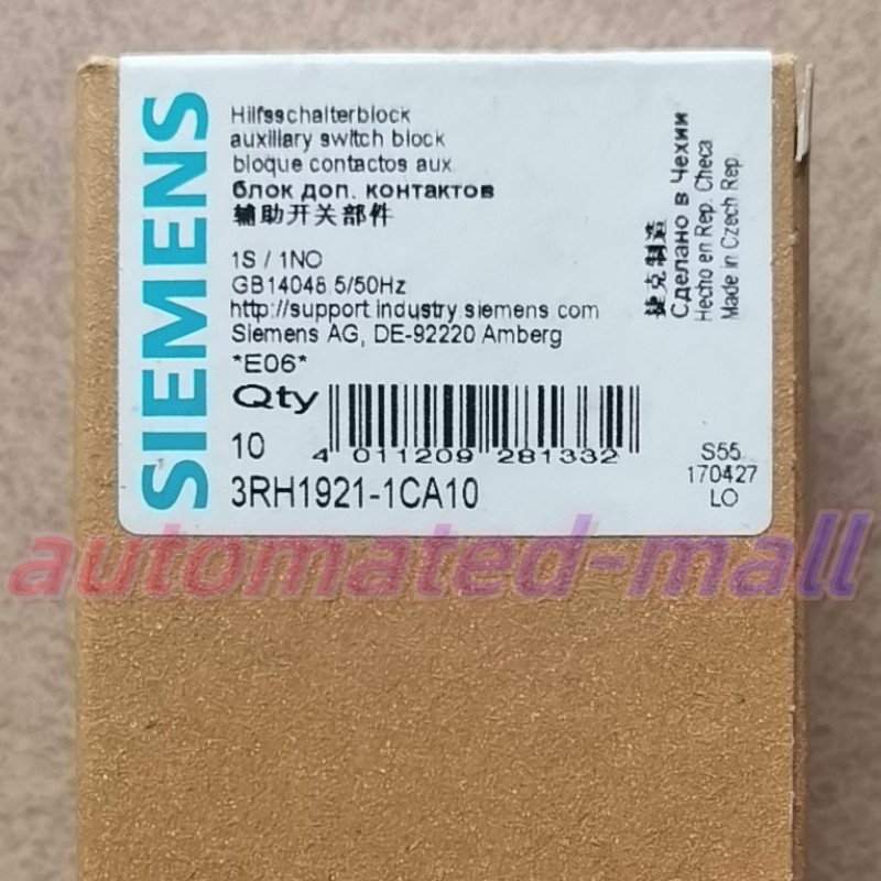 1 PC NEW SIEMENS 3RH1921-1CA10 Auxiliary contact   Fast delivery