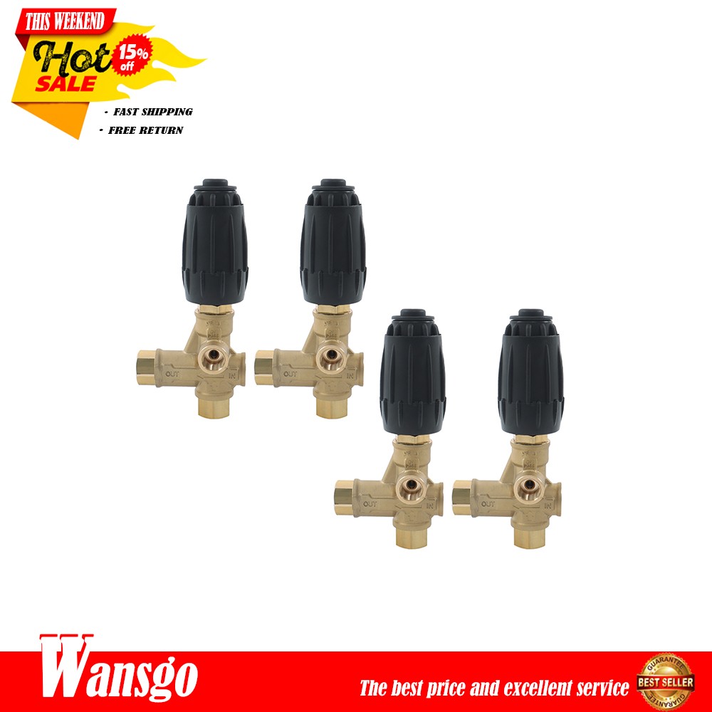 4PCS Unloader Valve VRT3-310 Pressure Washer Pump 4350PSI 8GPM 3/8" FNPT