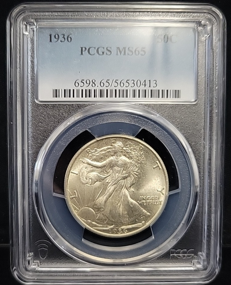 1936 Walking Liberty Half Dollar 50C PCGS MS65 | GEM BU See Pics