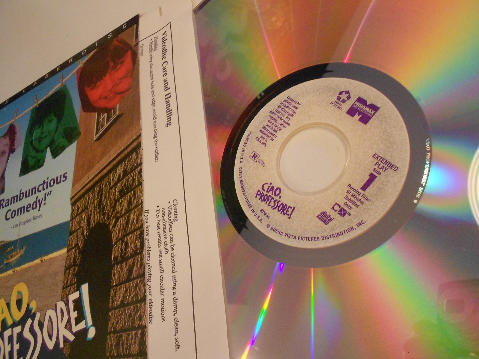 ciao, professore! letterbox laserdisc #3036as excellent condition