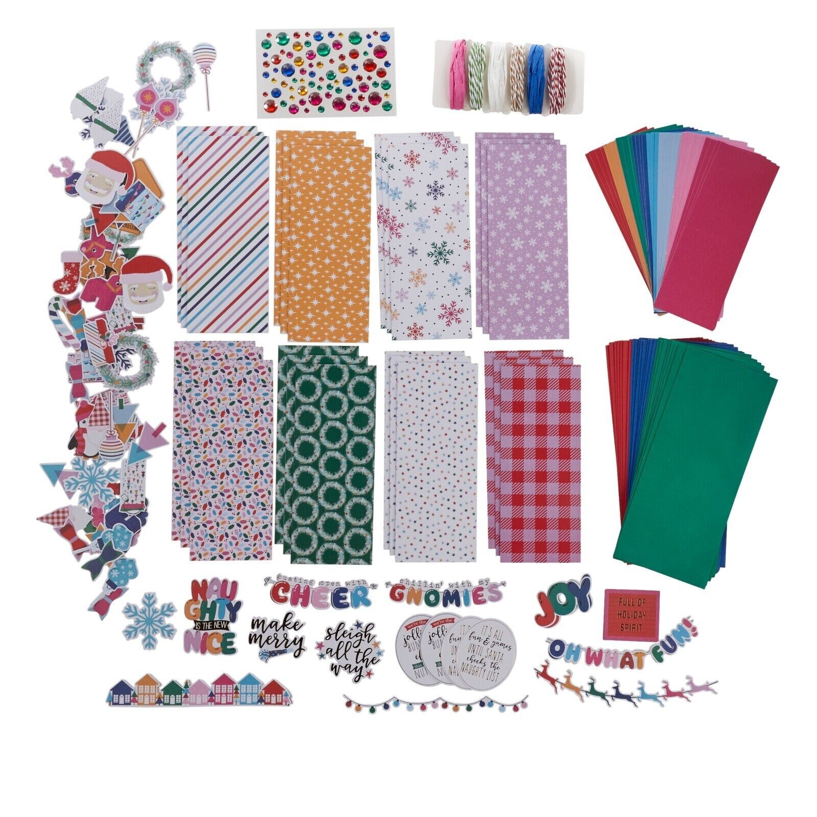 Diamond Press Holiday Cheer Slimline Card Kit New