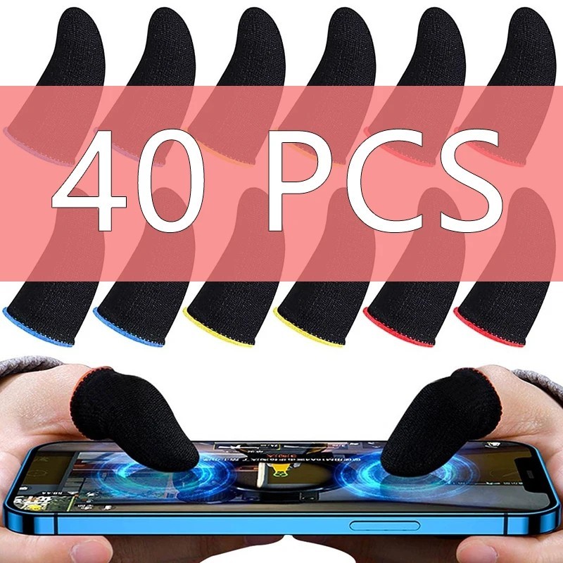20 Pcs Screen PUBG Gaming Finger Sleeve Game Controller Mobile Sweatproof Gloves
