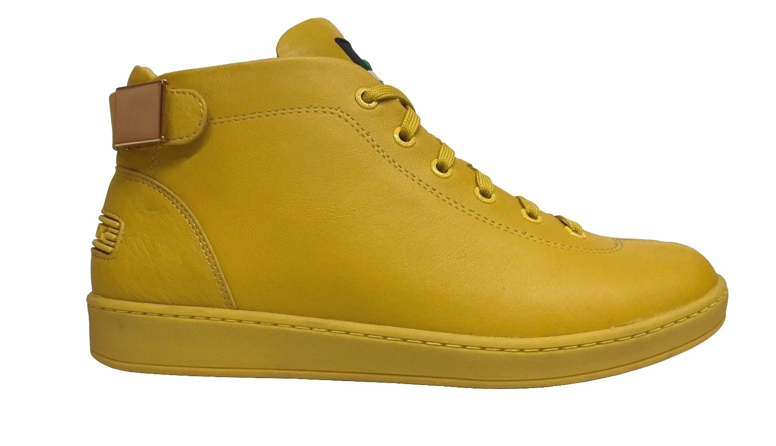 Travel Fox Men's Leather Yellow Sneakers 915601-11