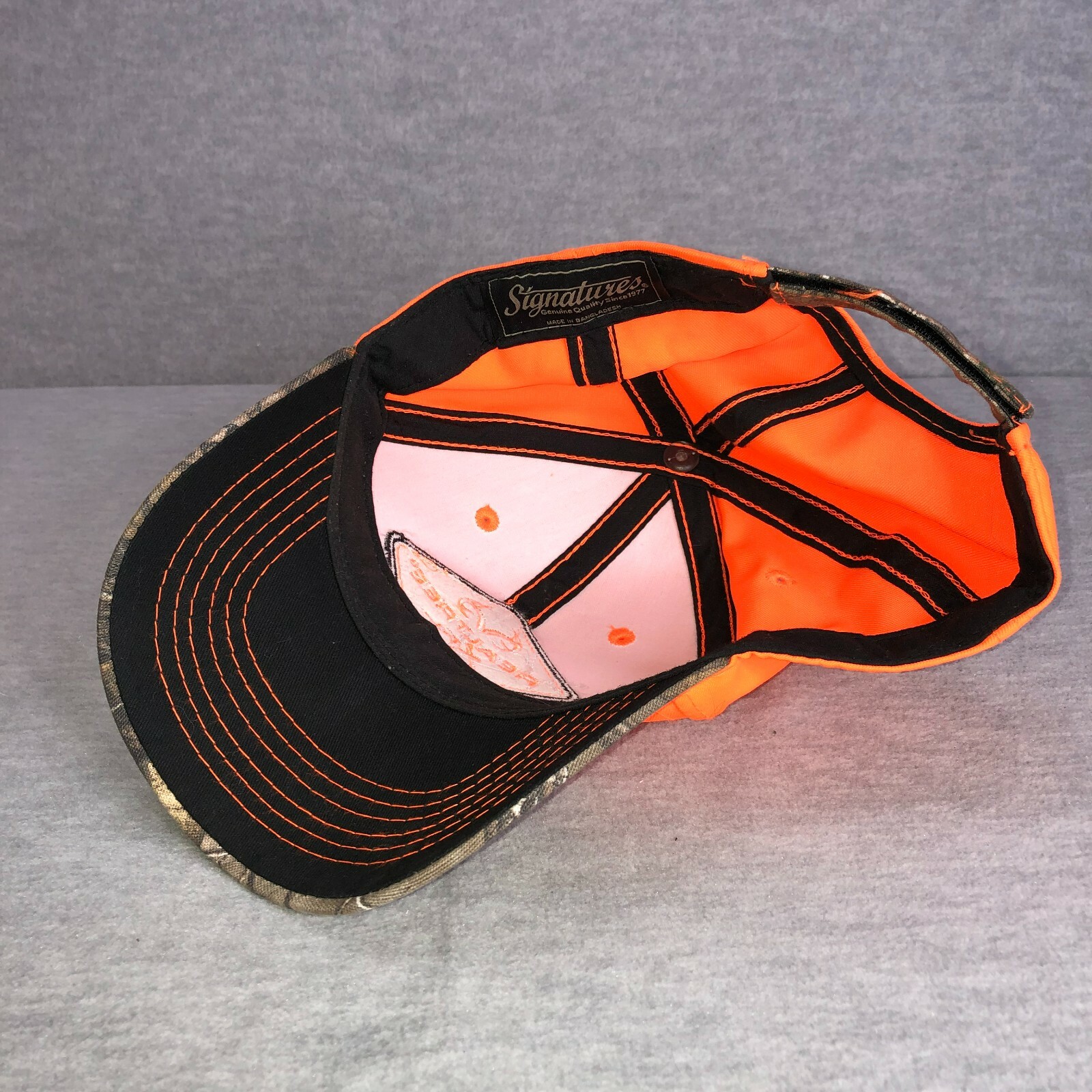 Signatures Realtree Xtra Orange and Camouflage Curved Men’s Baseball Cap Hat