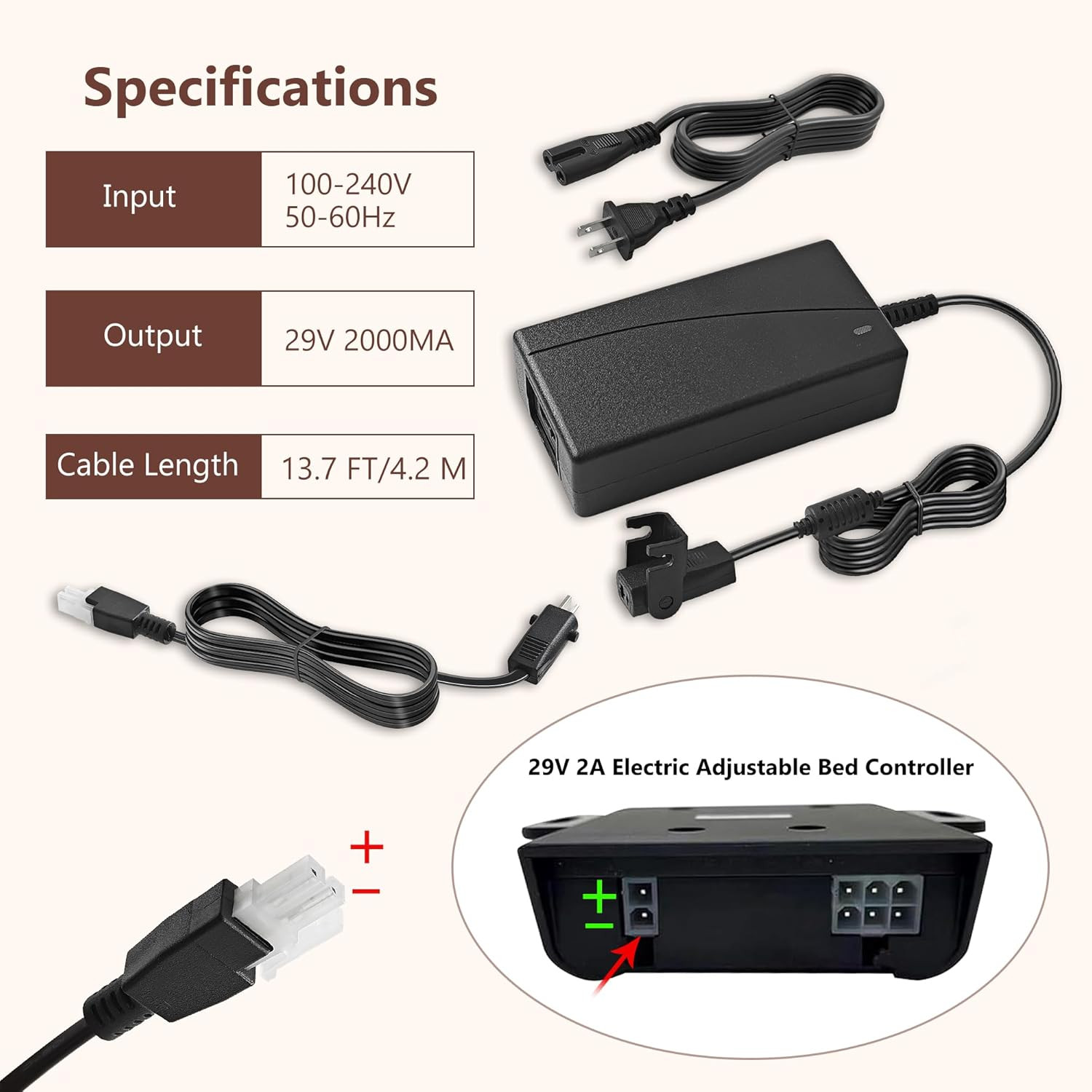 Adjustable Bed Parts Replacement Switching Power Supply, 29v Adjustable Bed Base