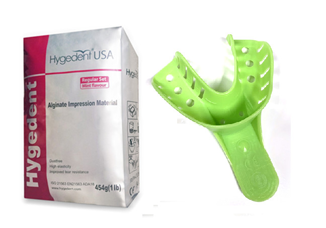 Grills Dentures Mold Mouth Impression Kit - 1lb Alginate + 12 Small Lower Trays