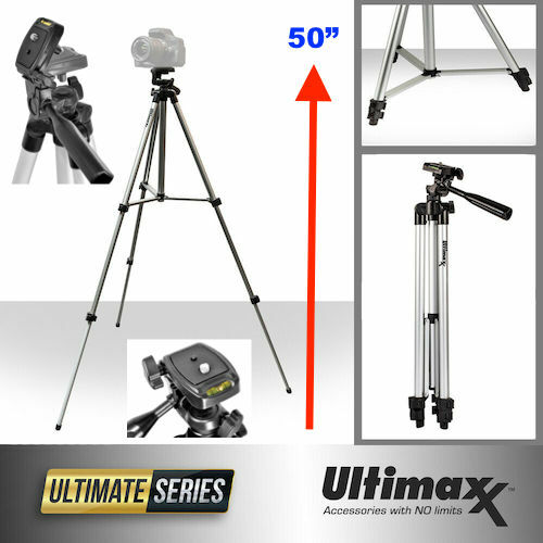 ULTMAX Full Size 50-inch Tripod W/Leveler Adjust & Carrying Case for SLR Cameras