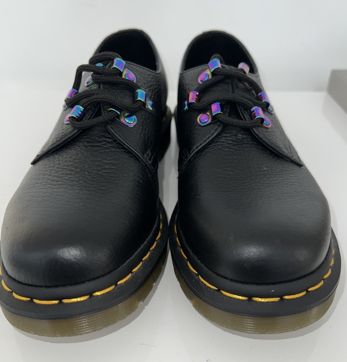 (b5/40N)Dr Martens 1461 Milled In Black 3 Eye Ys Casual Shoes Size 8 Women