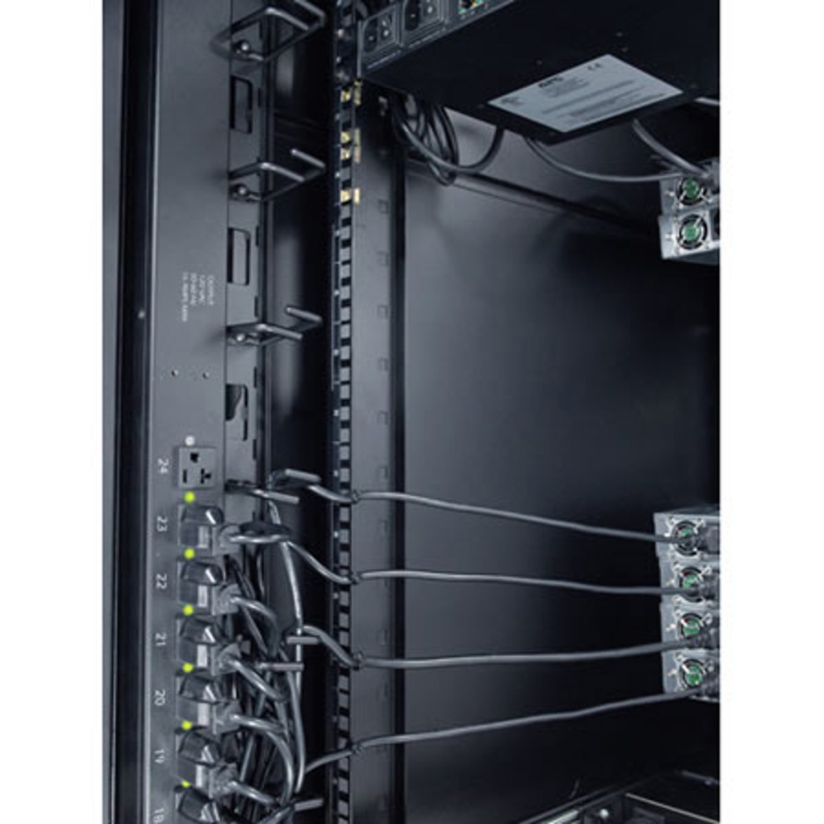 American Power Conversion (APC) Vertical Cable Organizer, 8 Cable Rings, Zero U