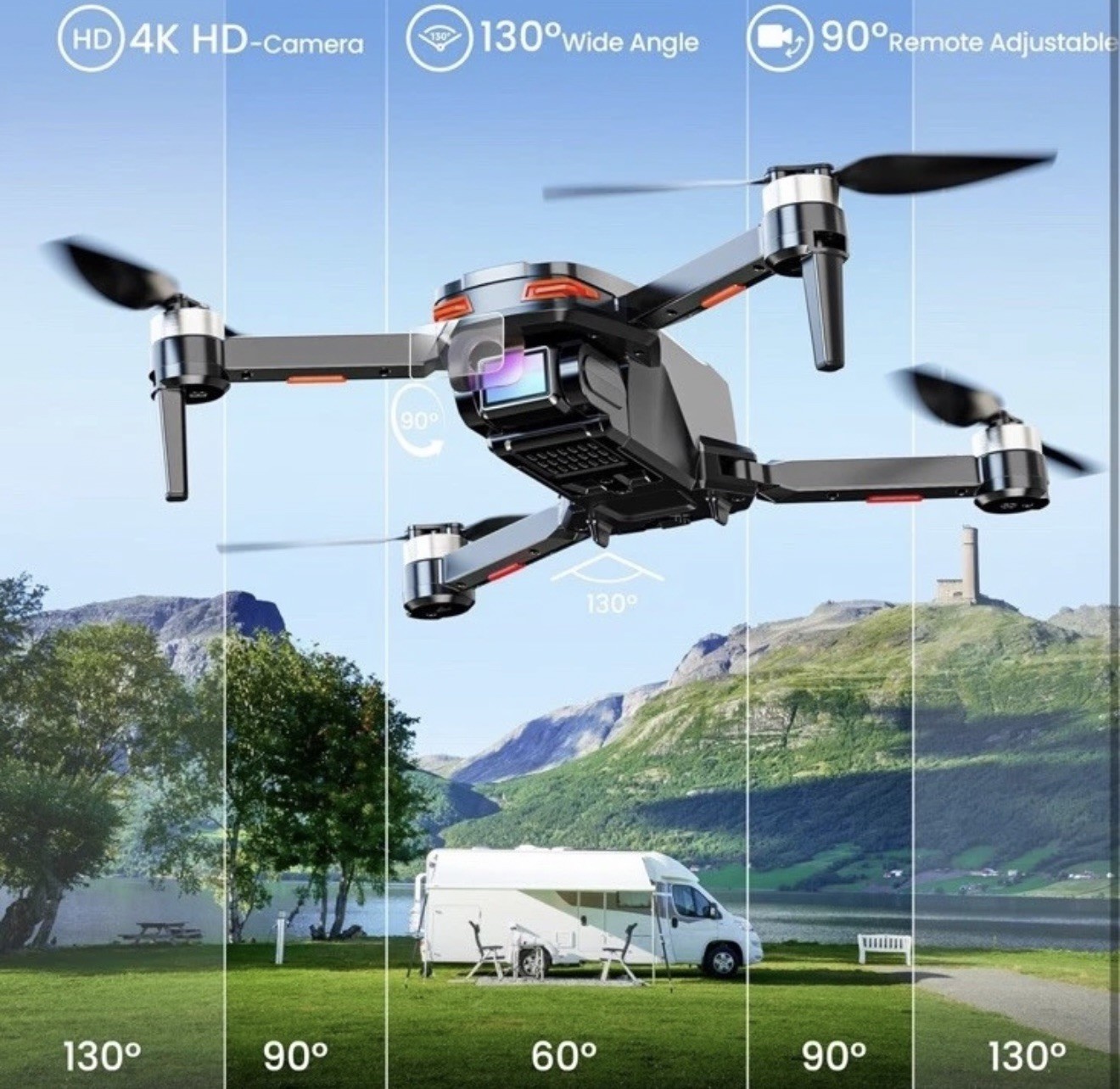 NEW Drone with camera 4K high performance long battery life Foldable With Remote