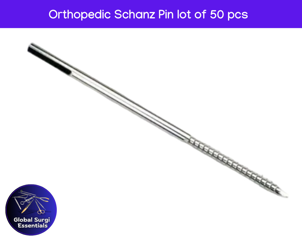 Schanz Pin Set 50pc Orthopedic Surgical Instruments Stainless Steel Autoclavable