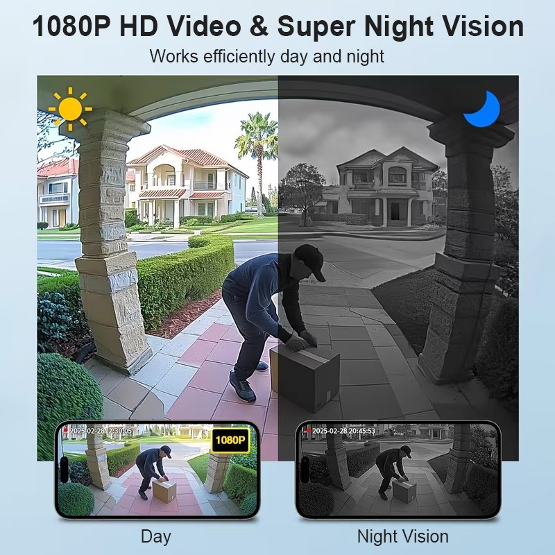 Wireless Smart Camera Doorbell Door Bell Phone Intercom Security WiFi Ring APP
