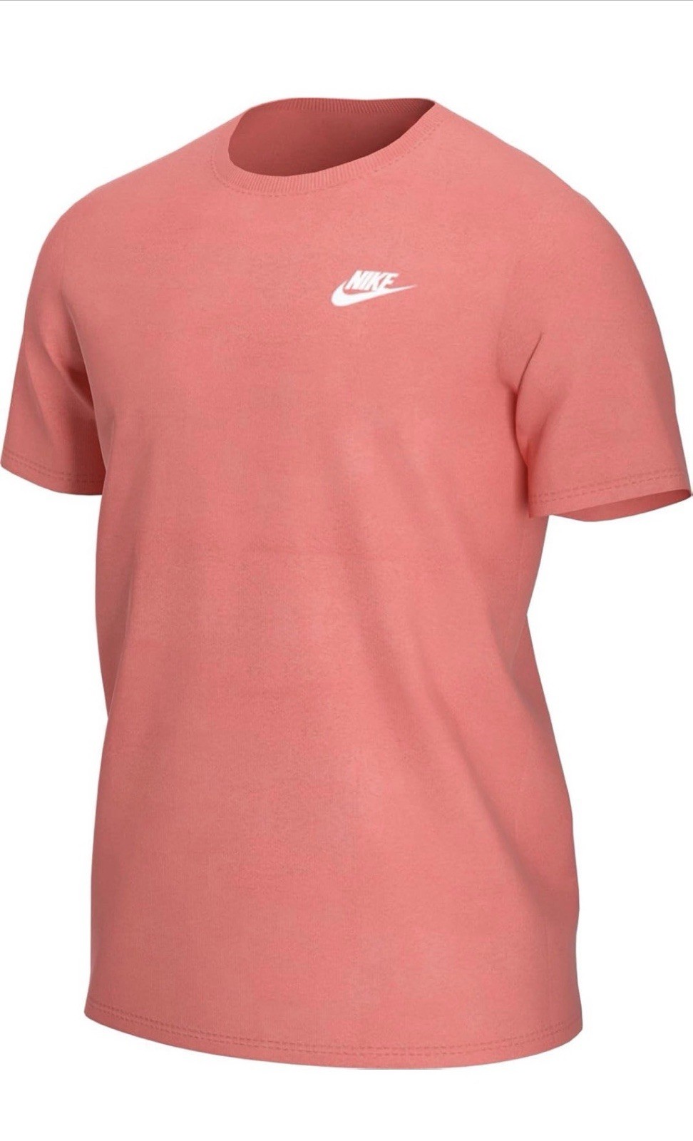 Nike NSW Club Tee Mens AR4997-814 T-Shirt Size XL SALMON PINK