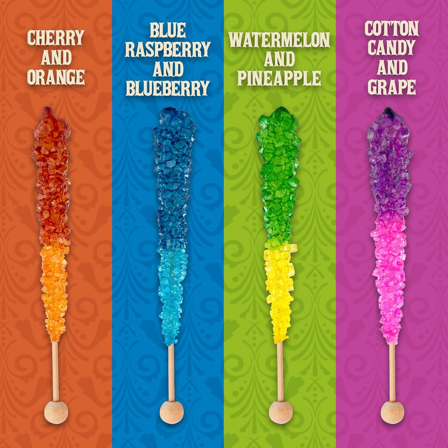 Rocksicles - 36 Extra Large Rock Candy Sticks