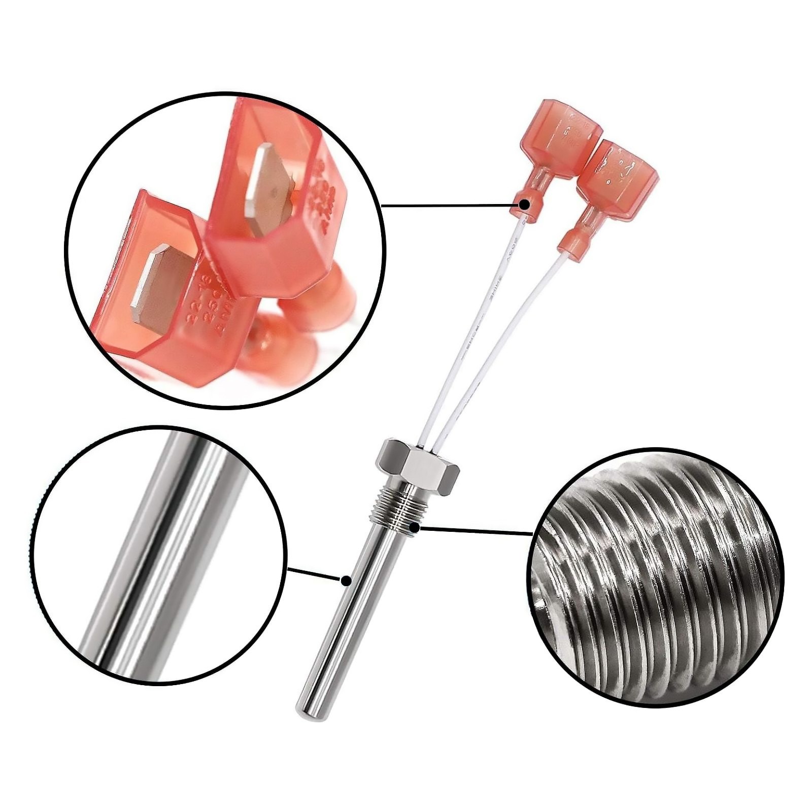"42002-0024S Stack Flue Sensor for Pentair MasterTemp MaxETherm Pool Heater 2PC"