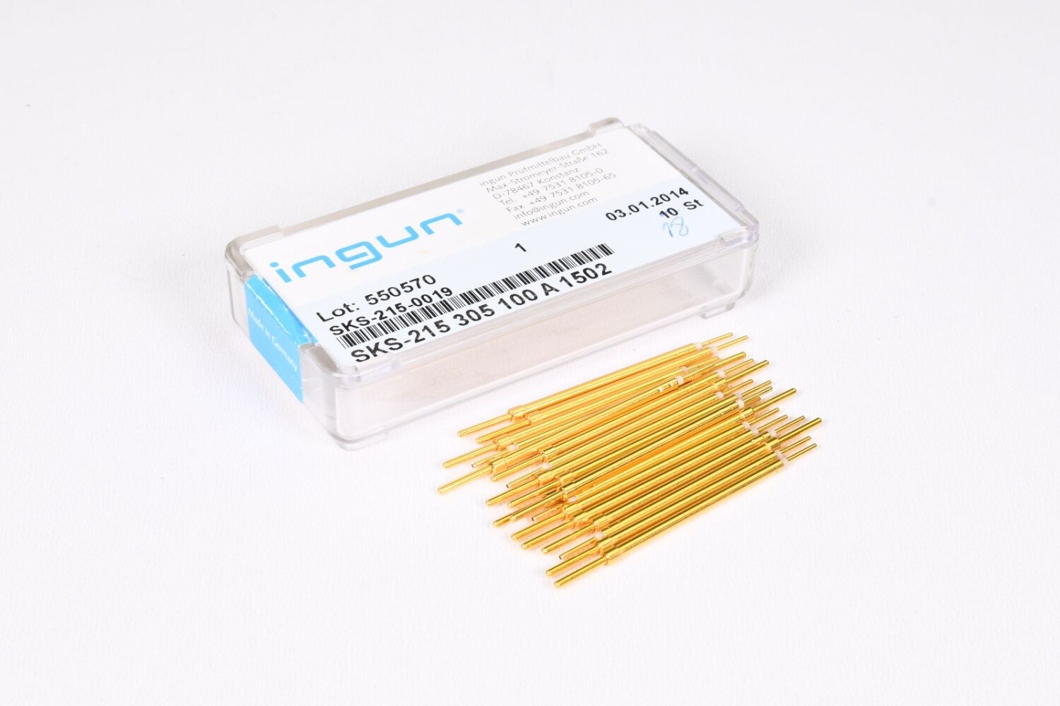 INGUN SKS-215-0019, SKS-215 305 100 A 1502, Test probe, (1PU=15Pcs.)