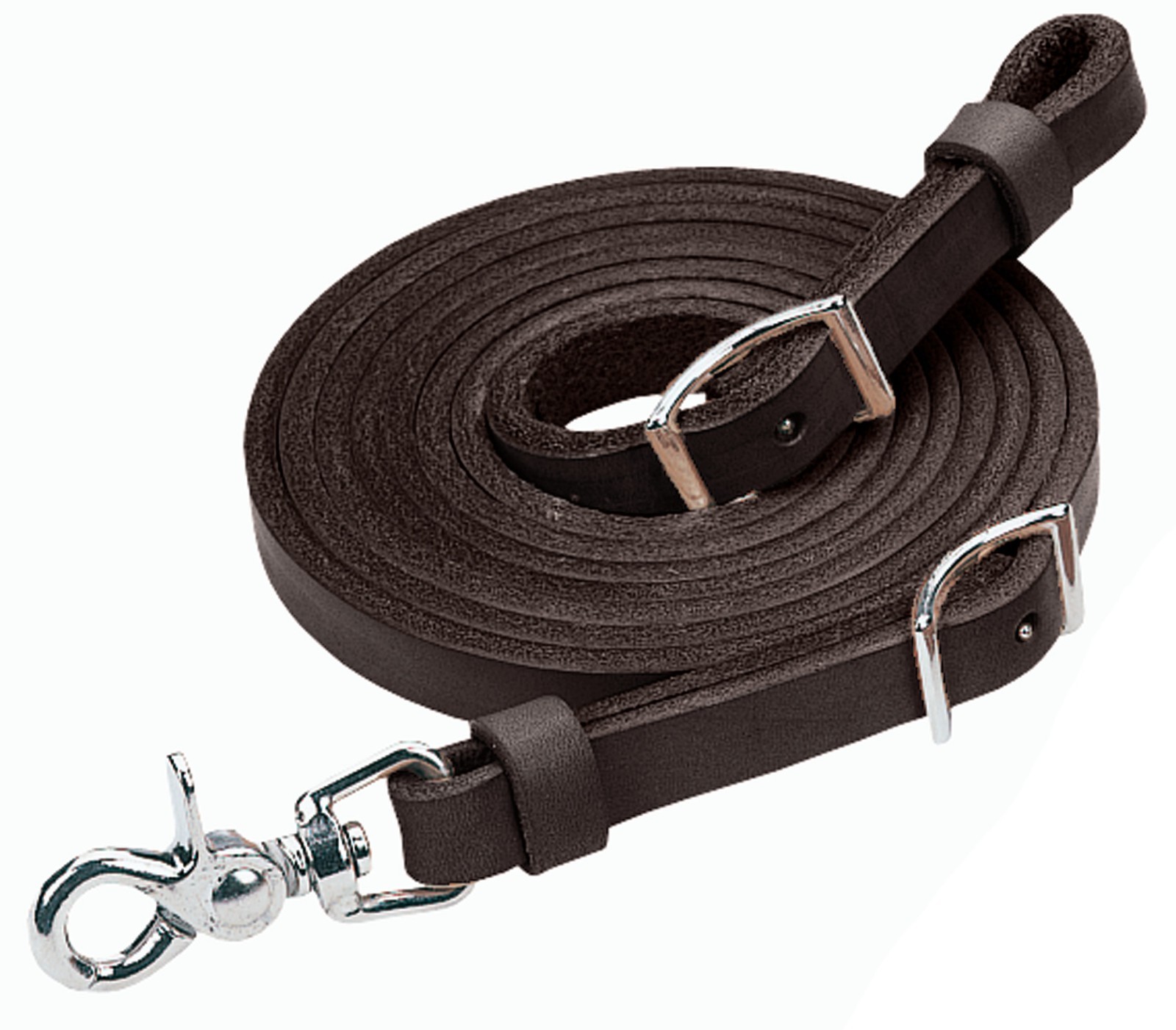 Weaver Leather, Black Leather Roper Rein, Black, 5/8" x 7'