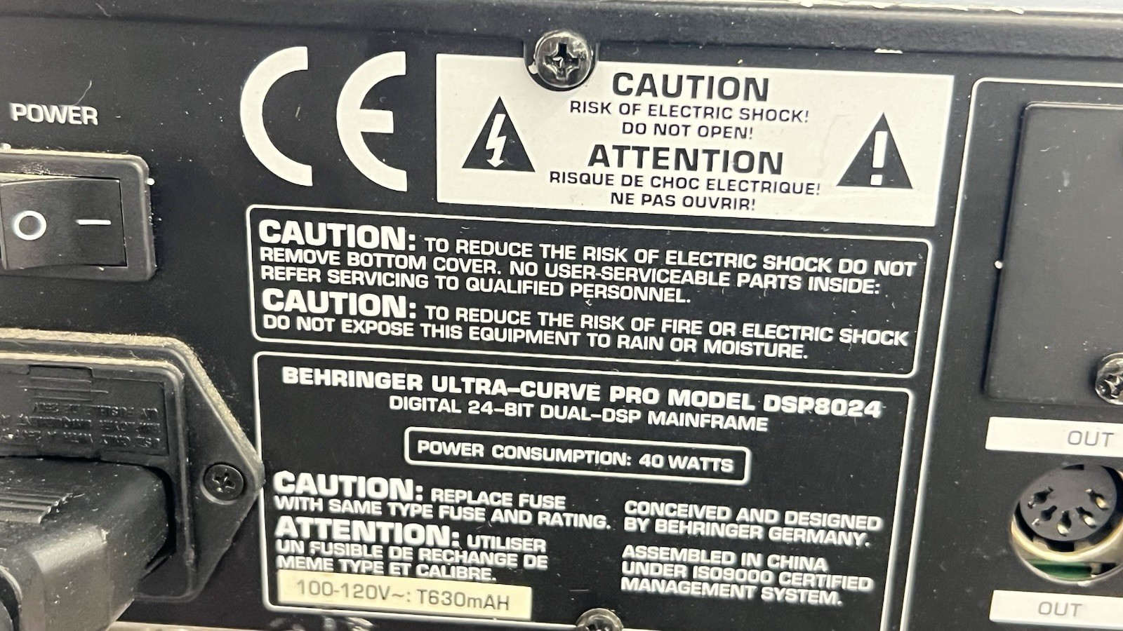 Vintage Behringer UltraCurve Pro DSP8024 RTA EQ Updated Ver 1.2