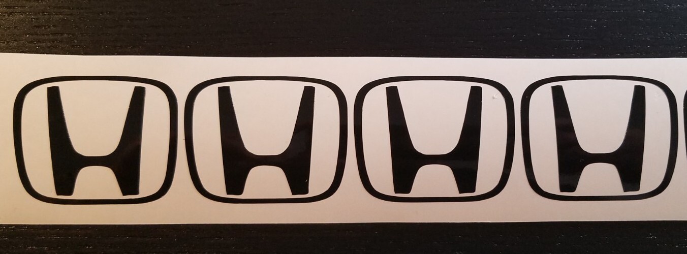 4 Black Vinyl Decals Wheel Center Caps CIVIC ACCORD CRV Vtec Si BLKH4