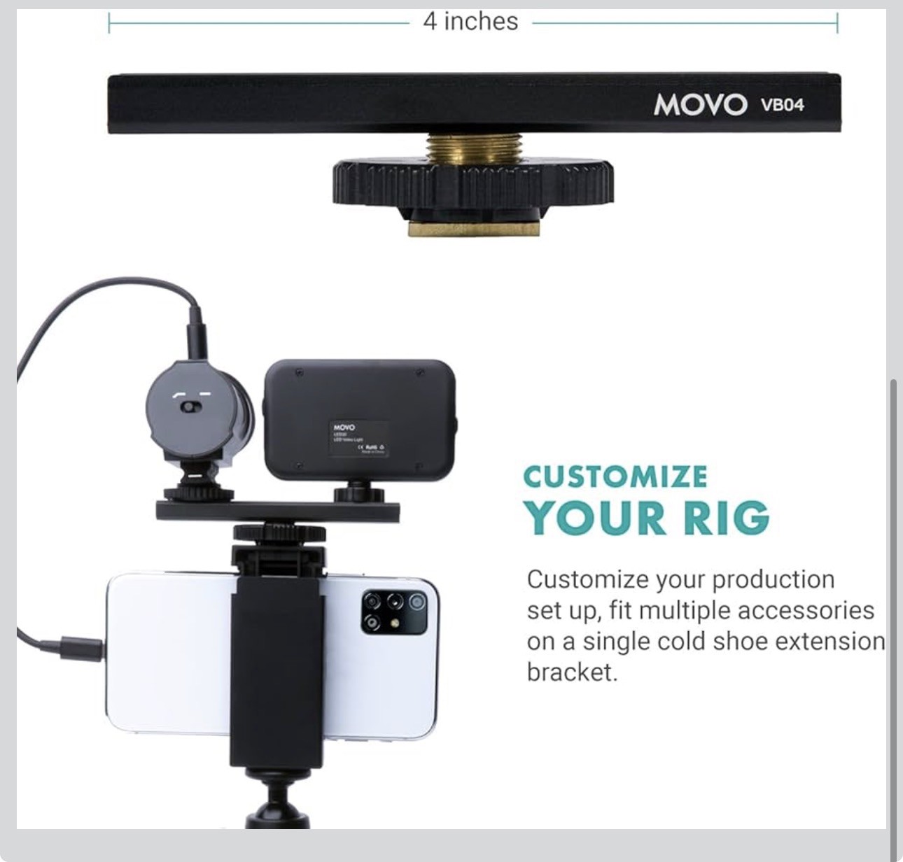 uVlogger- Android/USB-Vlogging Kit Smartphone Video Kit : Tripod, Mount, Ligh...