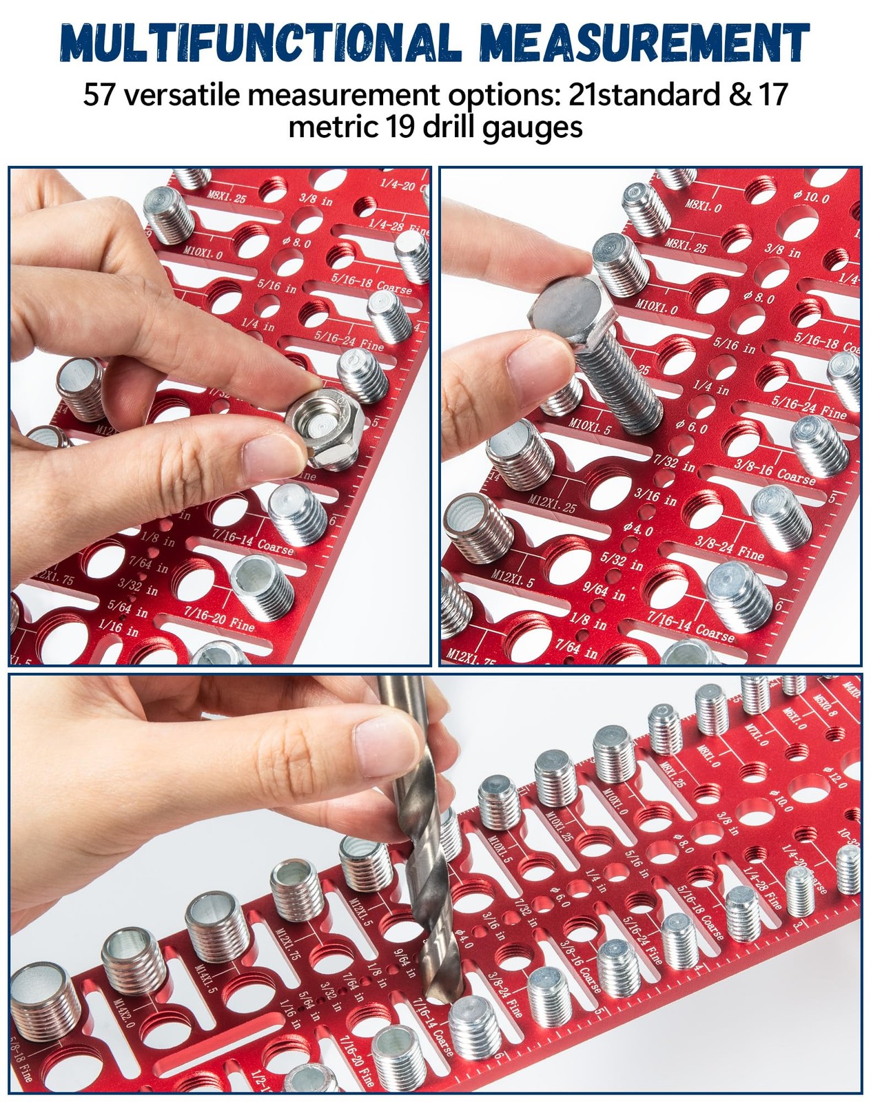 57 Nut and Bolt Thread Checker - Thread Checker Standard and Metric Bolt and ...