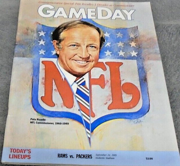 1989 PRO FOOTBALL NFL GAMEDAY MAGAZINE GREEN BAY PACKERS VS LA RAMS FOOTBALL!