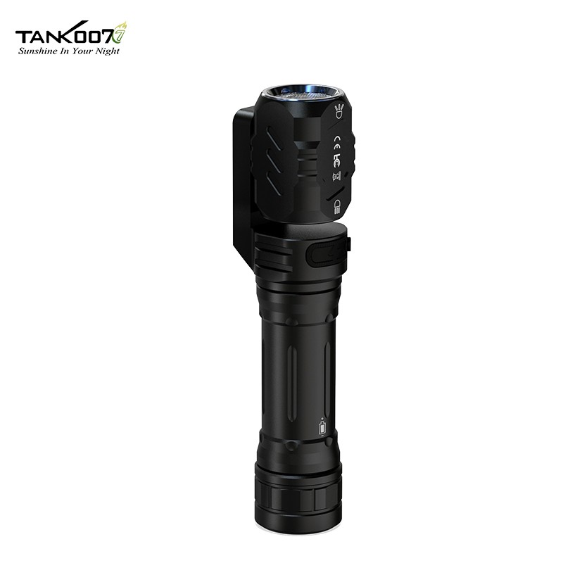 Tank007 EDC Pocket Flashlight Magnetic 6 Modes 180° Rotatable Rechargeable Torch