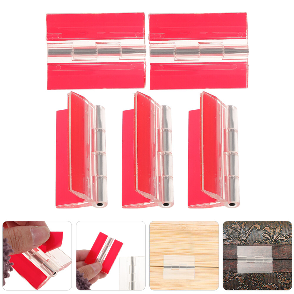 5 Pcs Aquarium Lid Hinge Adhesive Hinges Black Cabinet for Older Cabinets