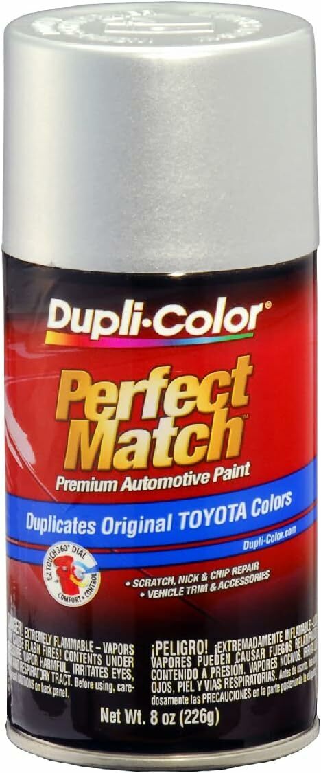 Dupli-Color Perfect Match Spray Paint Toyota Platinum Silver Metallic 176 8 oz